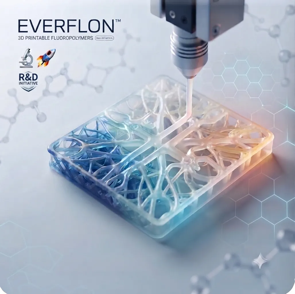 Pioneirismo na próxima fronteira: A Everflon™ está desenvolvendo uma nova classe de fluoropolímeros imprimíveis em 3D para aplicações futuras