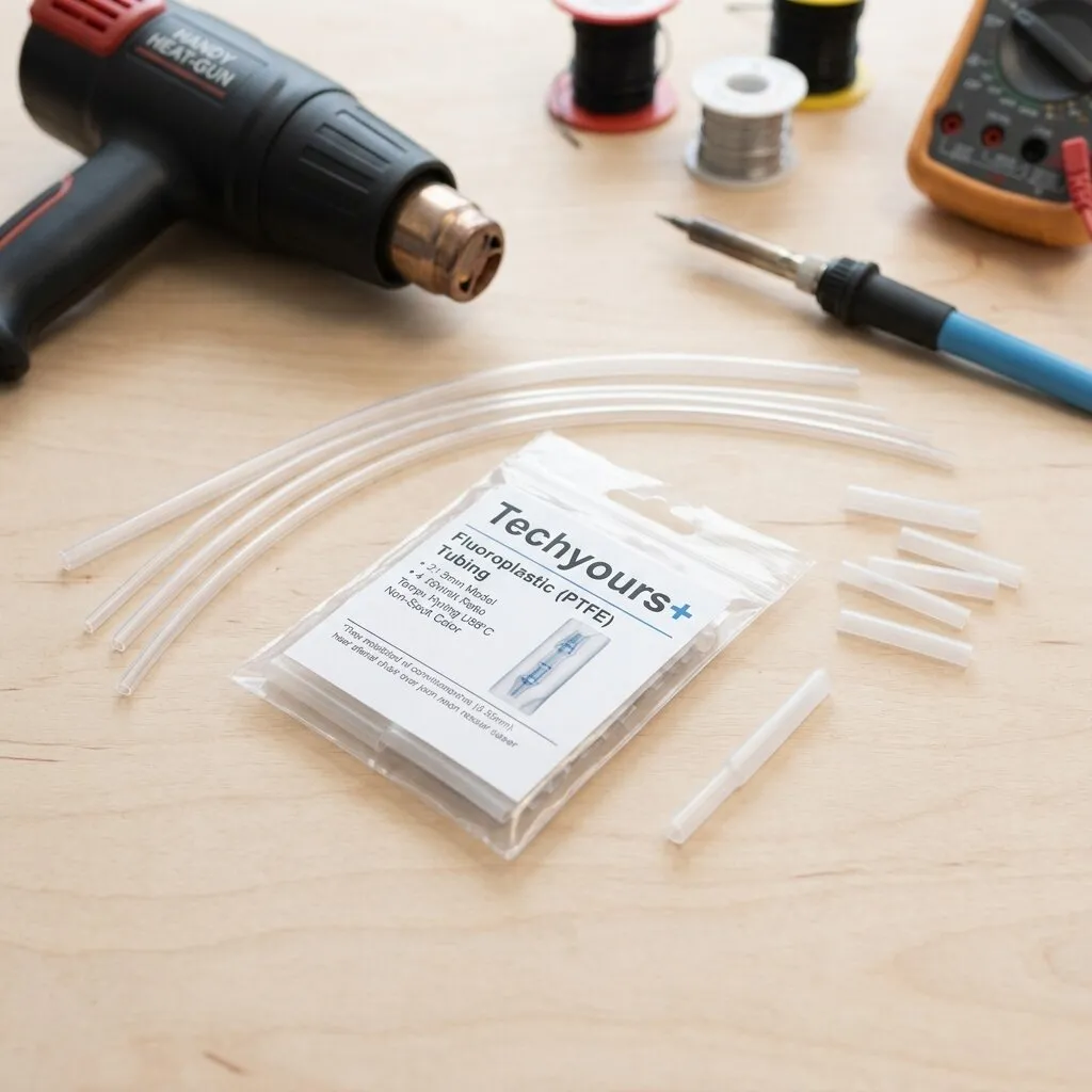 Tubo termorretrátil de PTFE transparente com taxa de retração de 4:1